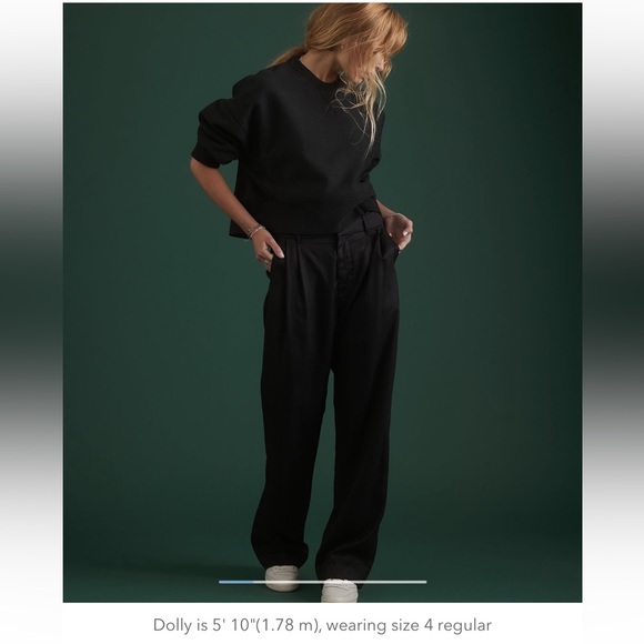 AE77 Pleated Trouser - Black - NWT - Picture 1 of 3